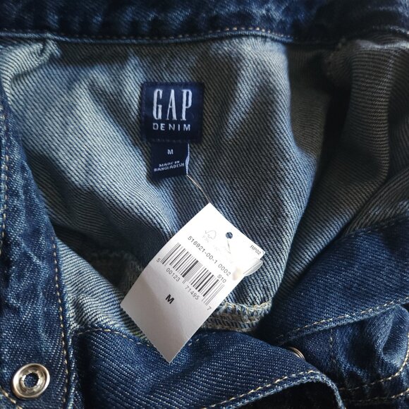 GAP Western Denim Mini Dress Medium NWT - Picture 5 of 6